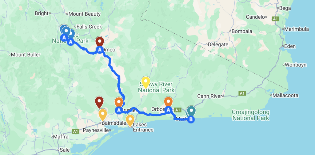 The route of The Cross to The Cape Charge Carnival