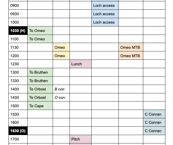 Schedule