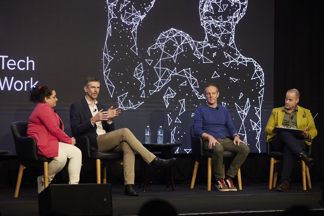 On stage with Adam Spencer